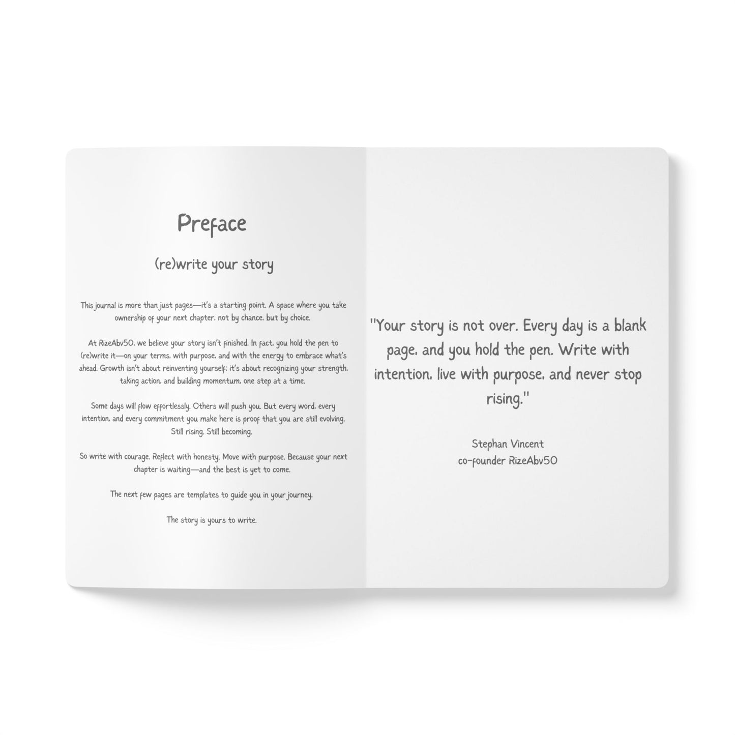 Inspirational Softcover Journal - (re)write your story - perfect for reflection & growth